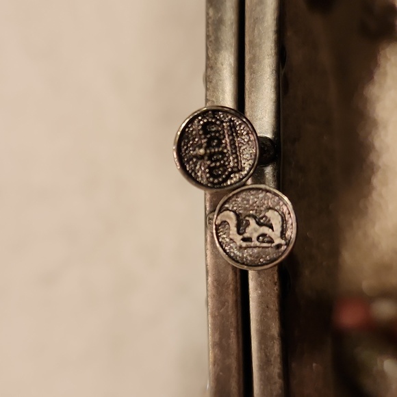 JUICY COUTURE Rare Gold Mettalic Leather Evening Purse With Rhinestones - Picture 3 of 8